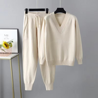 Clarisse Knitted V-Neck Two Piece Set