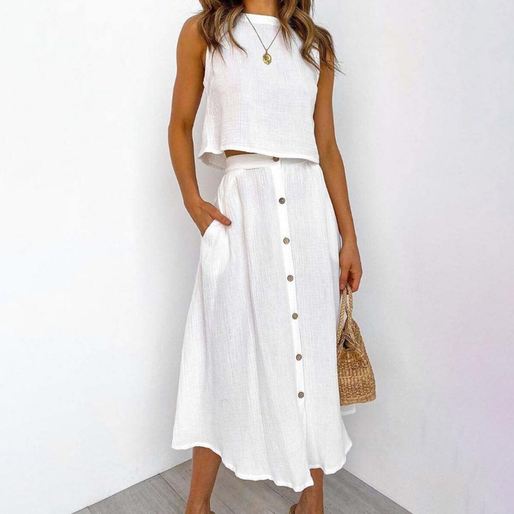 Lily Linen Two-Piece Wide-Leg Summer Set