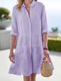 Bronwen Oversized Striped Shirt Dress