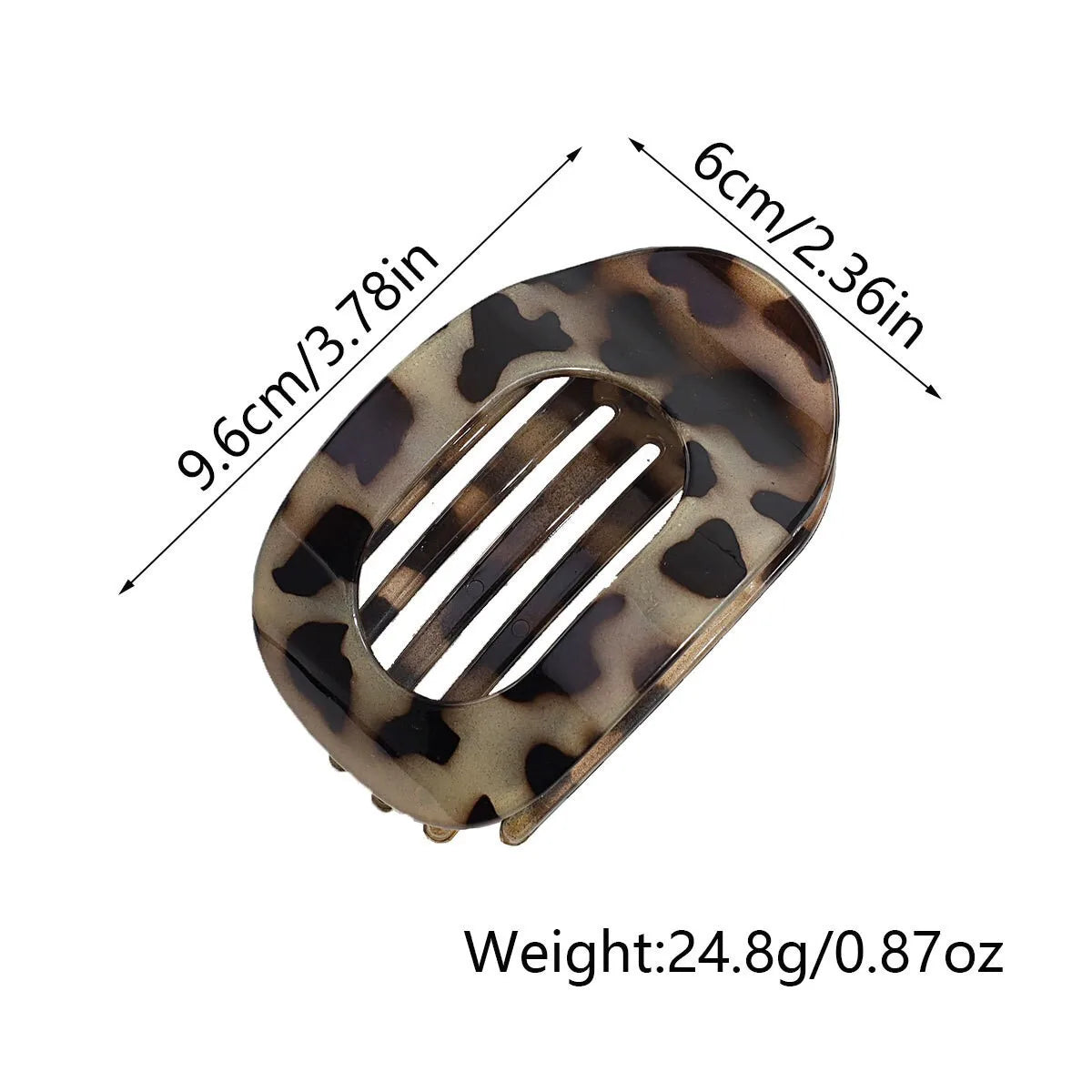 Kimberly Oval Matte Flat Hair Claw Clips Duckbill Bun Clip