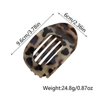 Kimberly Oval Matte Flat Hair Claw Clips Duckbill Bun Clip