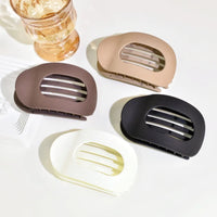 Kimberly Oval Matte Flat Hair Claw Clips Duckbill Bun Clip