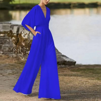 Idonea V-Neck Wide Leg Jumpsuit