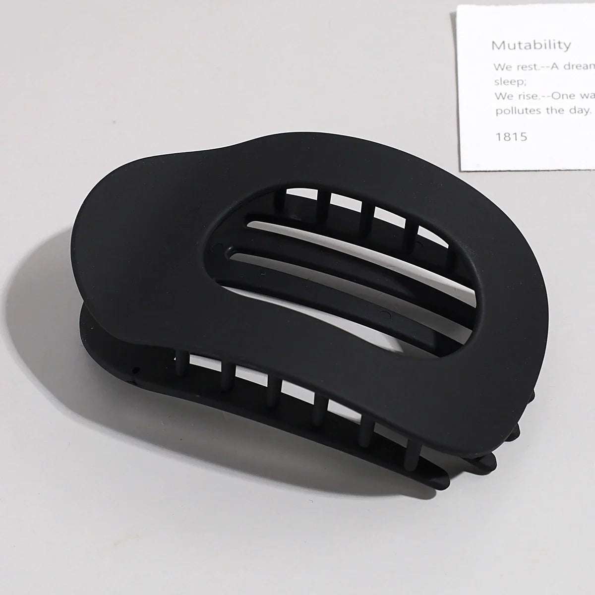 Kimberly Oval Matte Flat Hair Claw Clips Duckbill Bun Clip