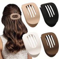 Kimberly Oval Matte Flat Hair Claw Clips Duckbill Bun Clip