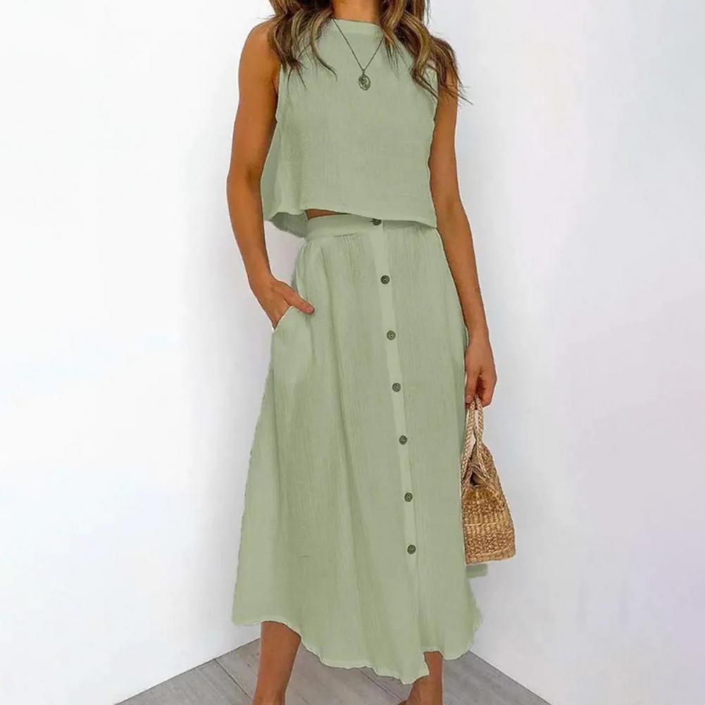 Lily Linen Two-Piece Wide-Leg Summer Set