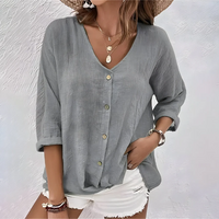 Isabella James Relaxed Breathable Button-Up Blouse