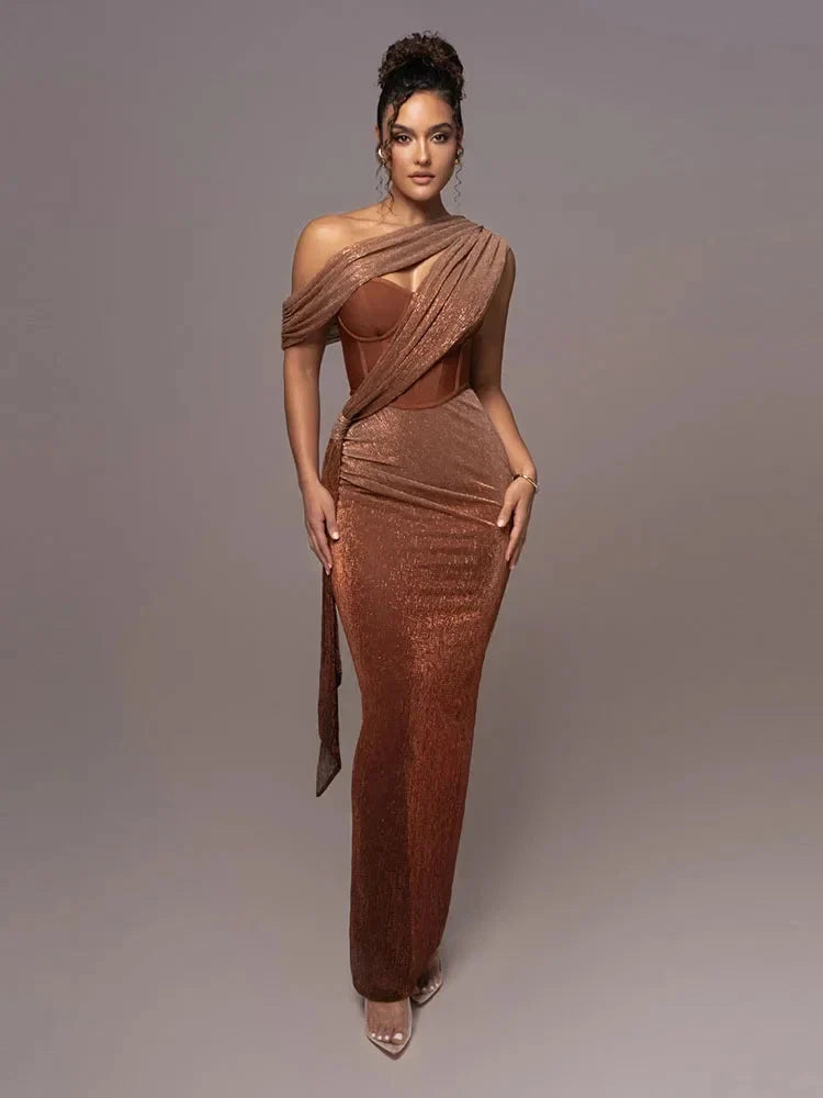 Golda One Shoulder Maxi Dress