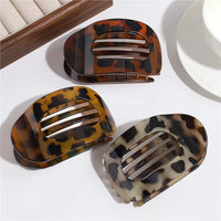 Kimberly Oval Matte Flat Hair Claw Clips Duckbill Bun Clip