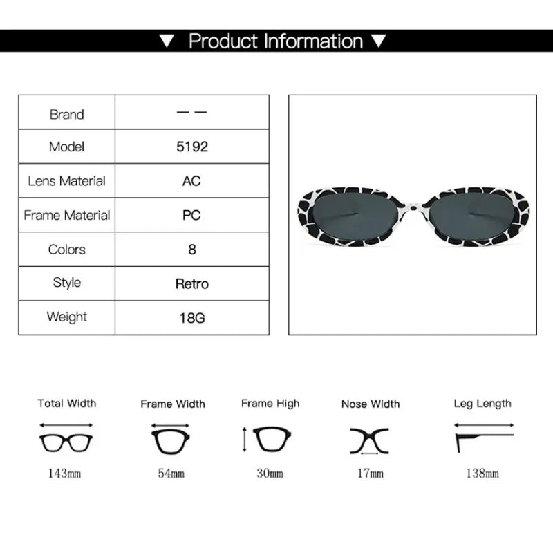 Genevieve Stone Retro Oval UV400 Vintage Sunglasses