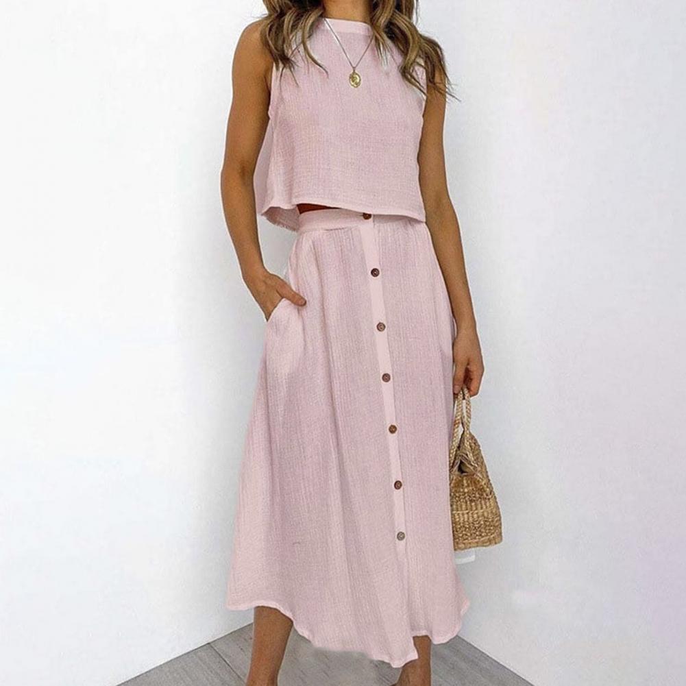 Lily Linen Two-Piece Wide-Leg Summer Set