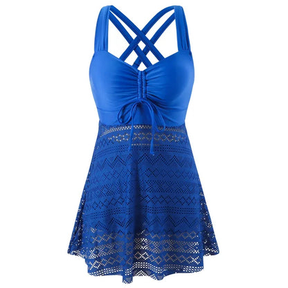 Kayla Anderson Tankini Set Tummy Control Swimwear Sculpting Two-Piece