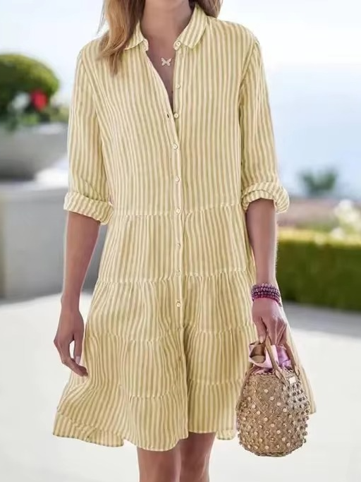 Bronwen Oversized Striped Shirt Dress_1