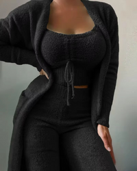 Ninon Plush Pyjama Top and Pants Set