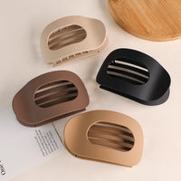Kimberly Oval Matte Flat Hair Claw Clips Duckbill Bun Clip