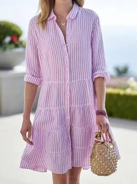 Bronwen Oversized Striped Shirt Dress
