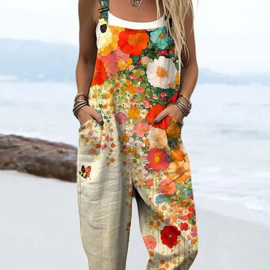 Mirabel Glen Floral Wide-Leg Boho Jumpsuit