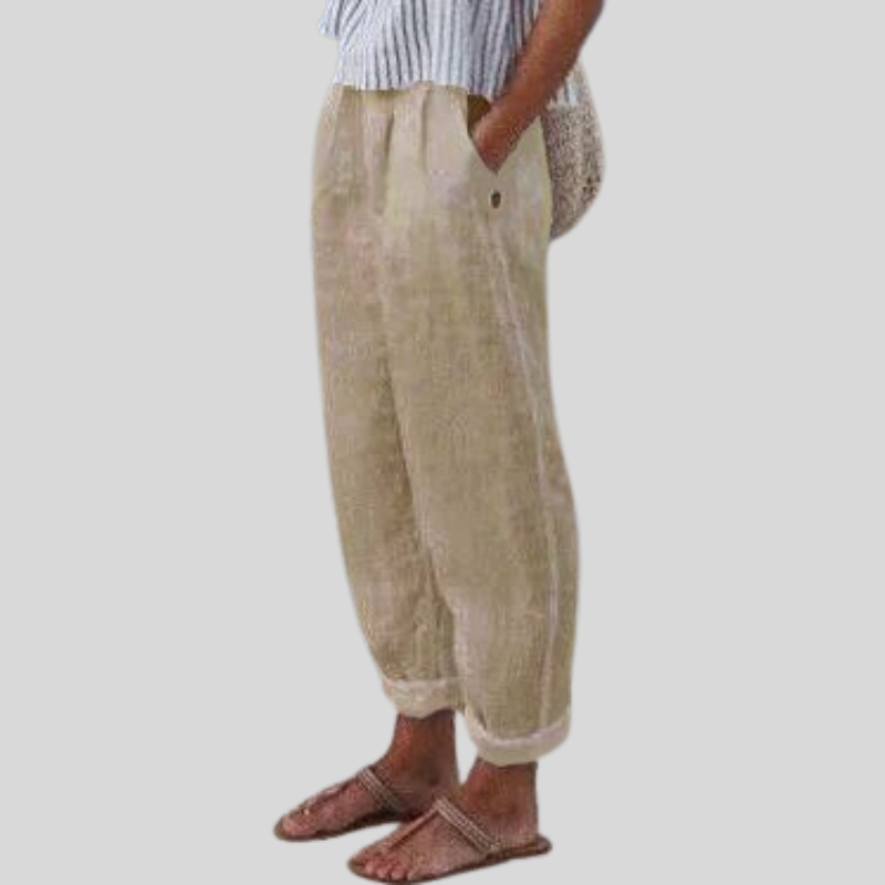 Carmen High Waisted Straight Leg Trousers