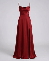 Heulwen Cowl Neck Satin Maxi Dress