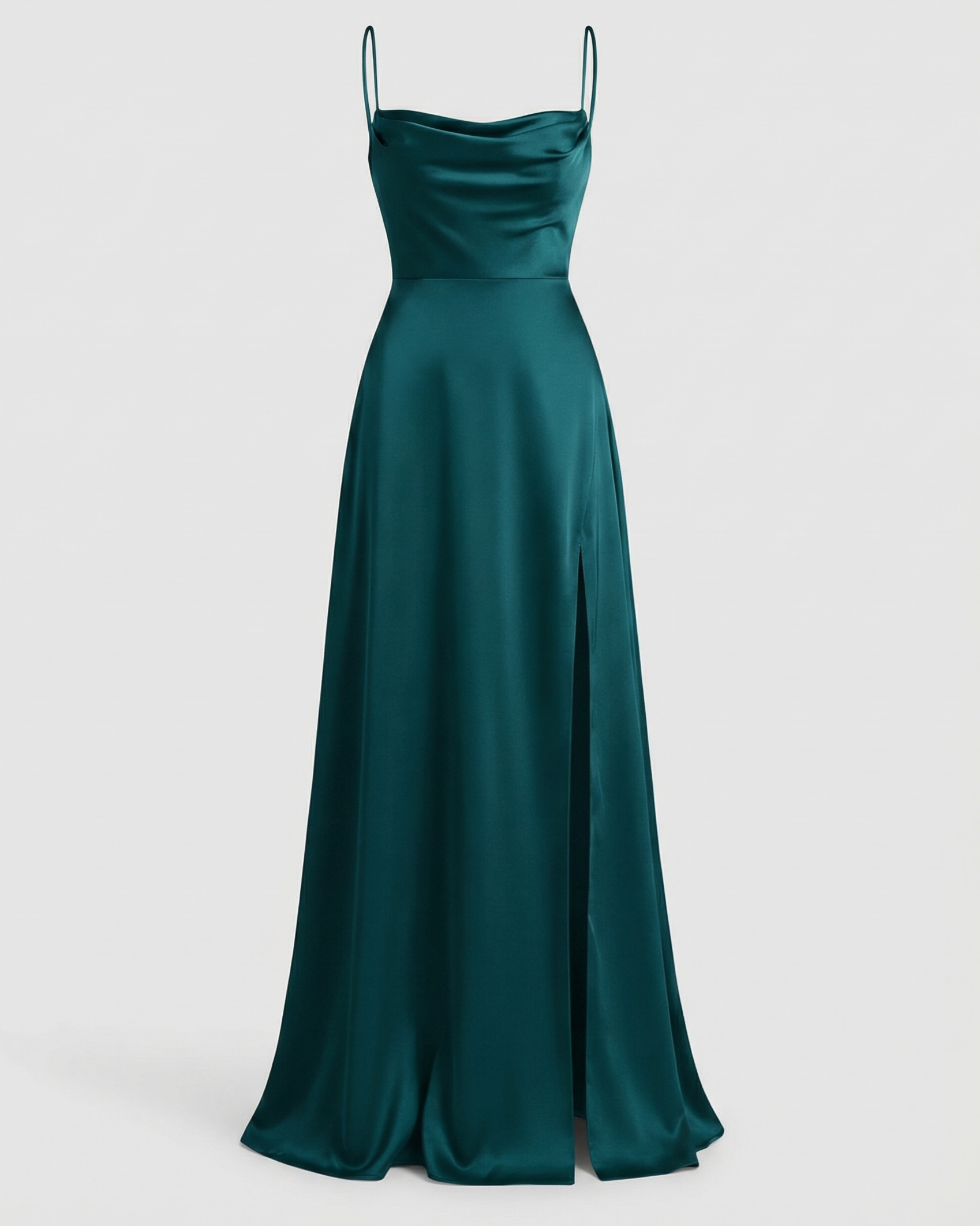 Heulwen Cowl Neck Satin Maxi Dress