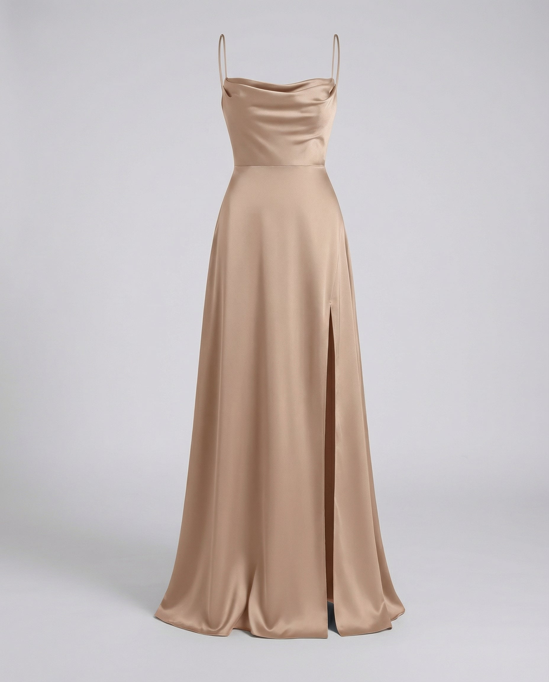Heulwen Cowl Neck Satin Maxi Dress