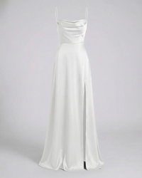 Heulwen Cowl Neck Satin Maxi Dress