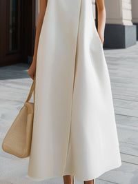 Agnes Asymmetric High-Neck Maxi Dress