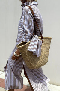 Calliope Striped Linen Shirt Dress