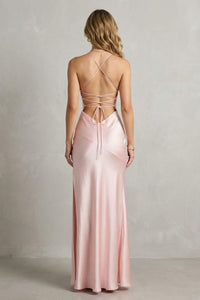 Isolde Satin High Slit Maxi Dress