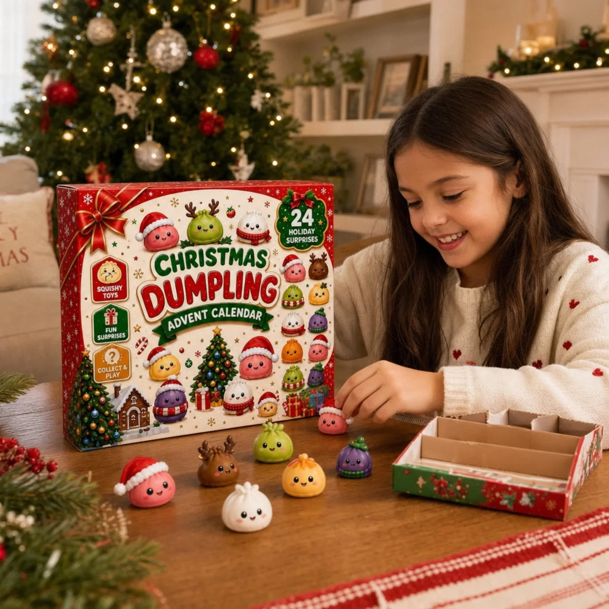 Dumpling Advent Calendar 2026 with 24 Festive Dumpling Surprises Xmas Countdown for Kids_2