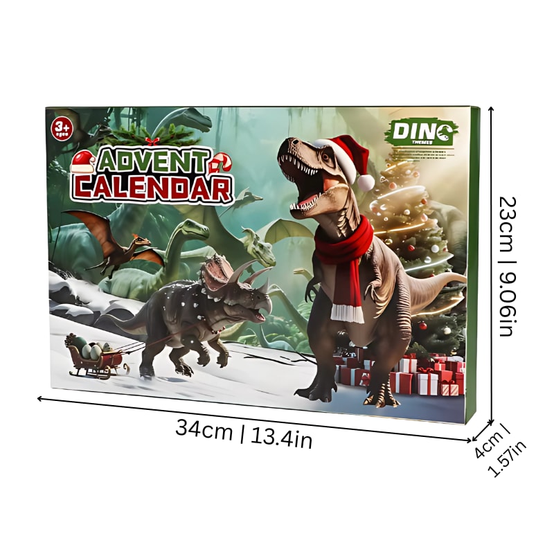 Dinosaur Advent Calendar 2026 with 24 Realistic Dino Figures Xmas Countdown for Kids_3