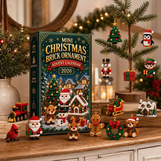 Brick Ornament Advent Calendar 2026 with 24 Buildable Christmas Ornaments Xmas Countdown_1