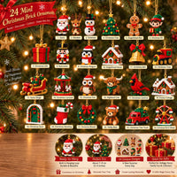 Brick Ornament Advent Calendar 2026 with 24 Buildable Christmas Ornaments Xmas Countdown