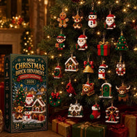 Brick Ornament Advent Calendar 2026 with 24 Buildable Christmas Ornaments Xmas Countdown