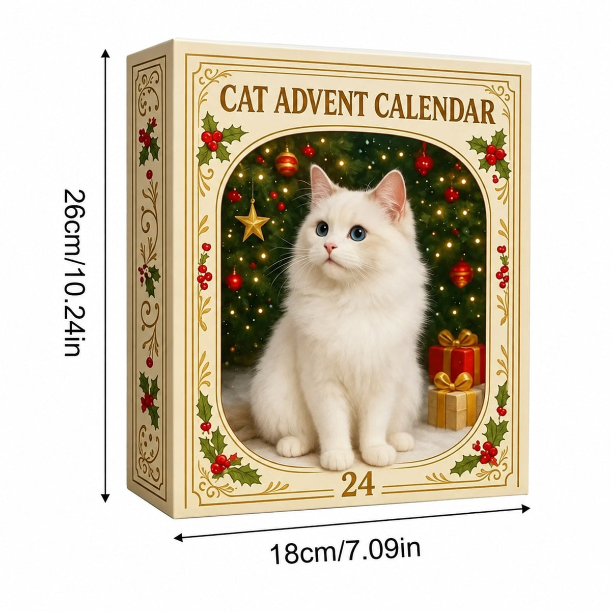 Cat Advent Calendar 2026 with 24 Acrylic Cat Ornaments Xmas Countdown Gift for Cat Lovers_4