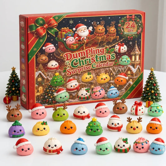 Squishy Dumpling Advent Calendar 2026 with 24 Soft Christmas Figures Xmas Countdown for Kids_1