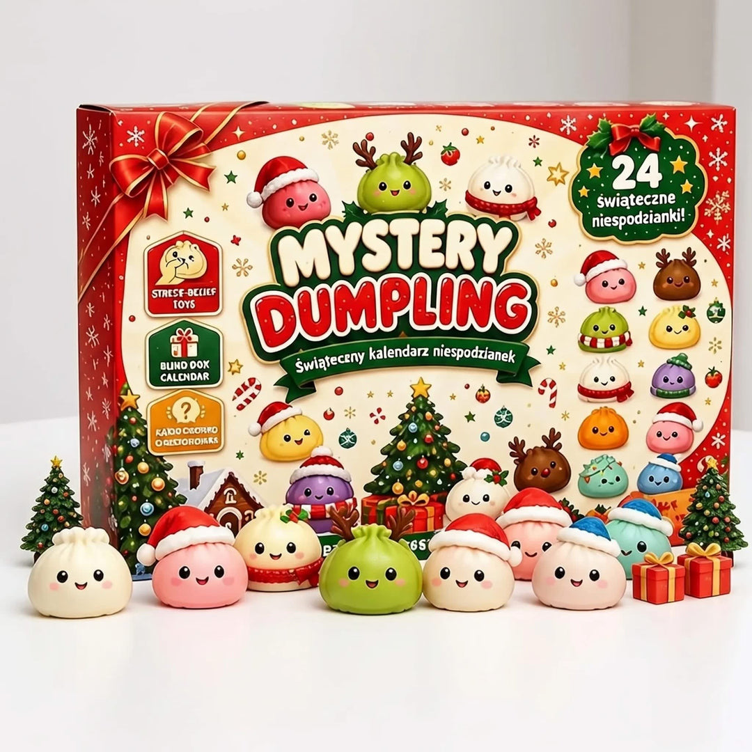Squishy Dumpling Advent Calendar 2026 with 24 Soft Christmas Figures Xmas Countdown for Kids
