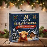 Highland Cow Advent Calendar 2026 with 24 Collectible Mini Figurines Xmas Countdown for Kids