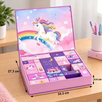 Unicorn Advent Calendar 2026 with Hair Accessories and Stickers Xmas Countdown for Kids