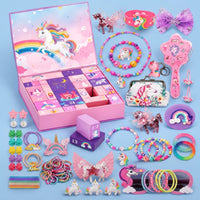 Unicorn Advent Calendar 2026 with Hair Accessories and Stickers Xmas Countdown for Kids