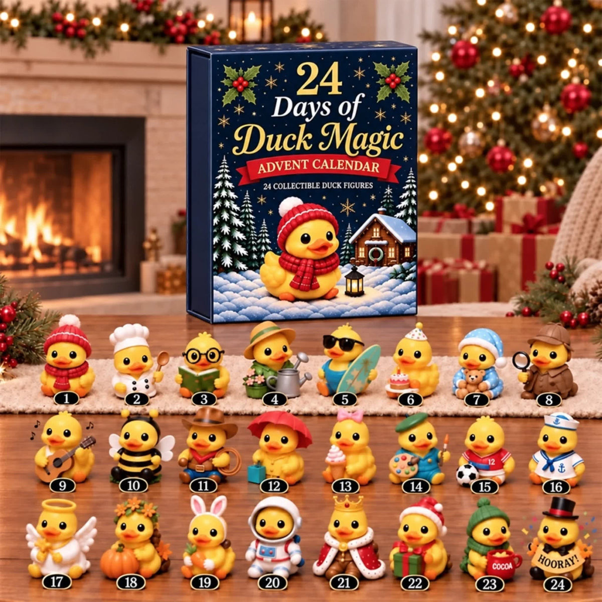 Duck Advent Calendar 2026 with 24 Costumed Duck Figures Xmas Countdown_1