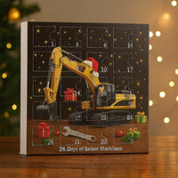 Construction Vehicle Advent Calendar 2026 with 24 Truck Ornaments Xmas Countdown for Kids