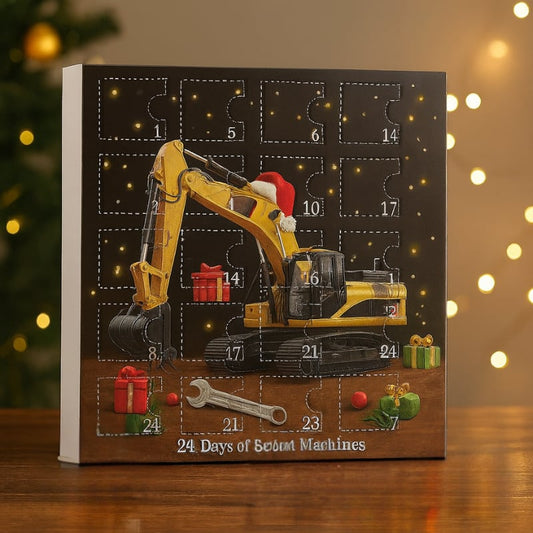 Construction Vehicle Advent Calendar 2026 with 24 Truck Ornaments Xmas Countdown for Kids_1