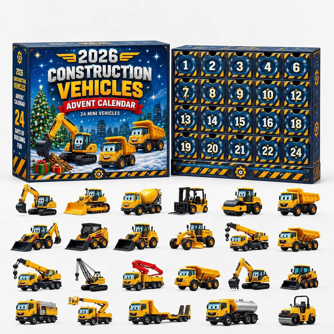 Car Advent Calendar 2026 with 24 Diecast Model Vehicles Xmas Countdown Gift for Car Lovers