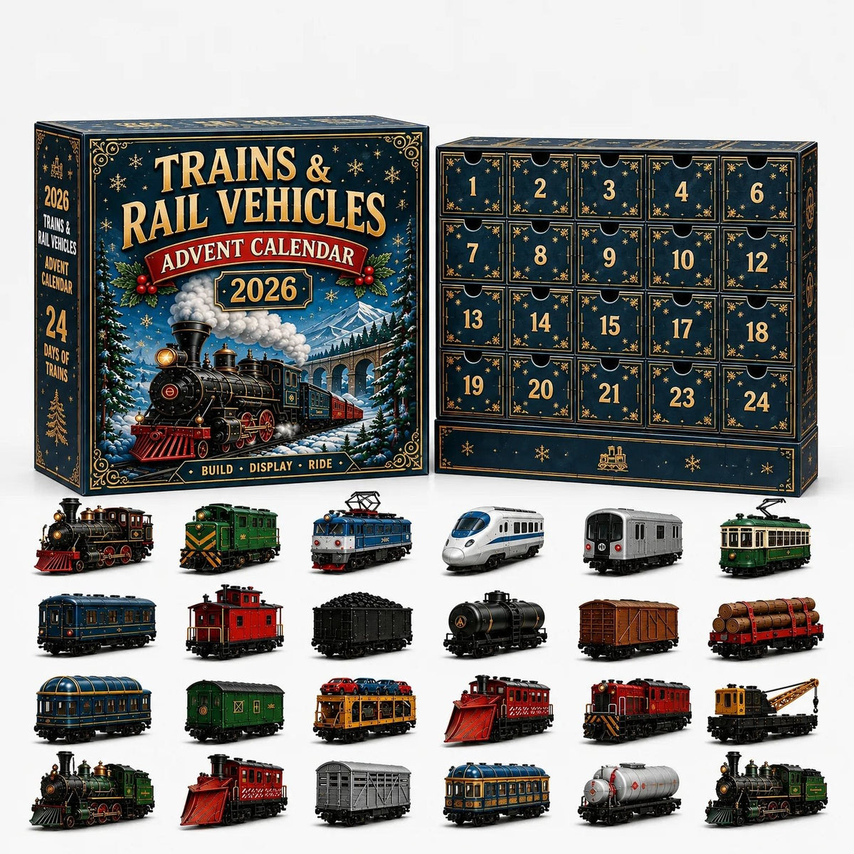 Car Advent Calendar 2026 with 24 Diecast Model Vehicles Xmas Countdown Gift for Car Lovers_7