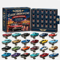 Car Advent Calendar 2026 with 24 Diecast Model Vehicles Xmas Countdown Gift for Car Lovers