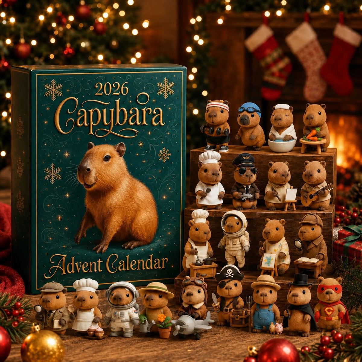 Capybara Advent Calendar 2026 with 24 Surprise Figures Xmas Countdown_6
