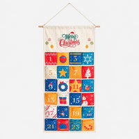Hanging Advent Calendar 2026 with 24 Fillable Fabric Pockets Xmas Countdown Reusable