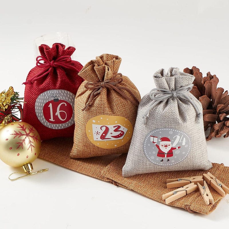 Reusable Advent Calendar 2026 with 24 Numbered Bags and Hanging Cord Xmas Countdown_3