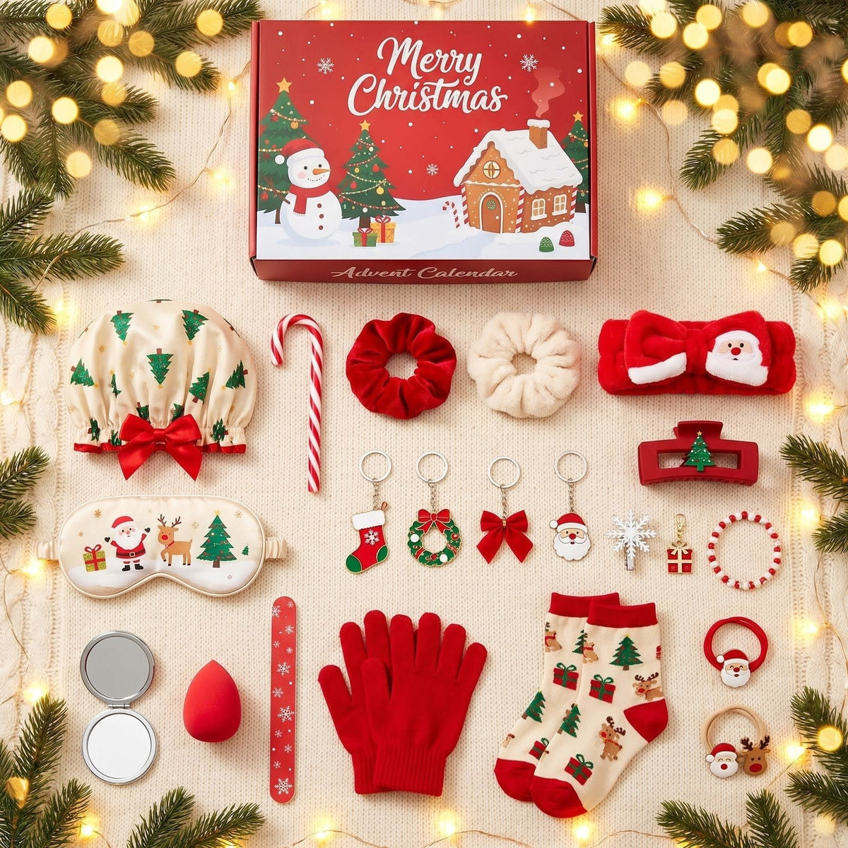 Hair Accessories Advent Calendar 2026 with 24 Spa and Winter Gifts Xmas Countdown Gift for Her_3